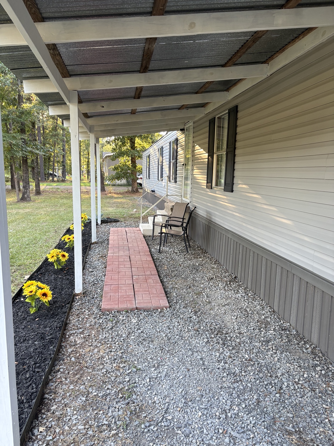 Covered porch and sitting area